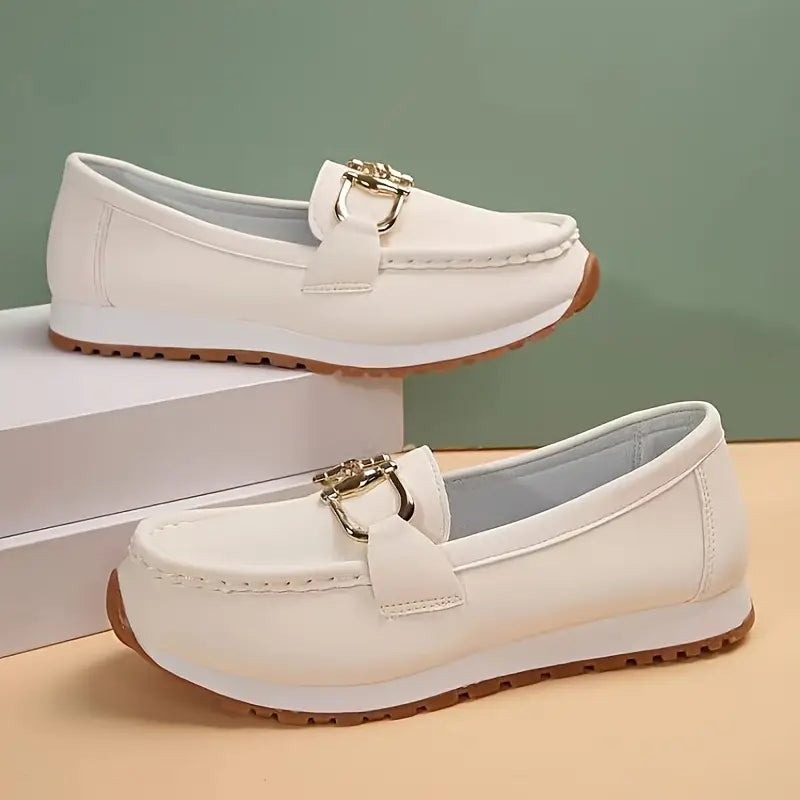 Slip-On Loafers with Buckle