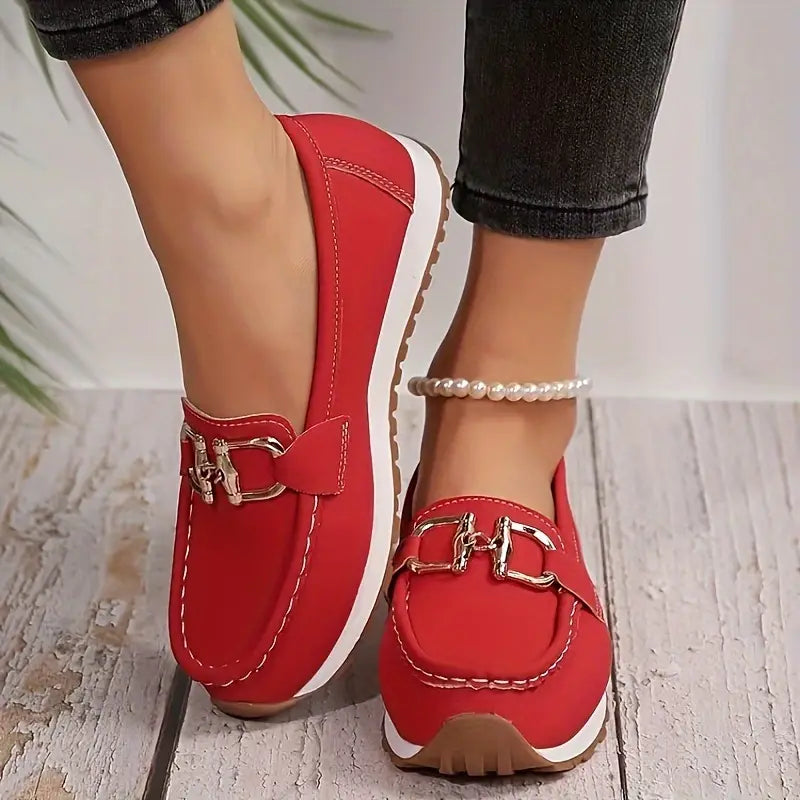 Slip-On Loafers with Buckle