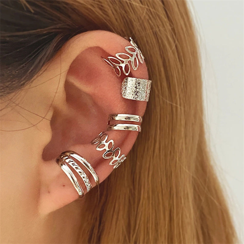 Trendy Clip Leaves Earrings