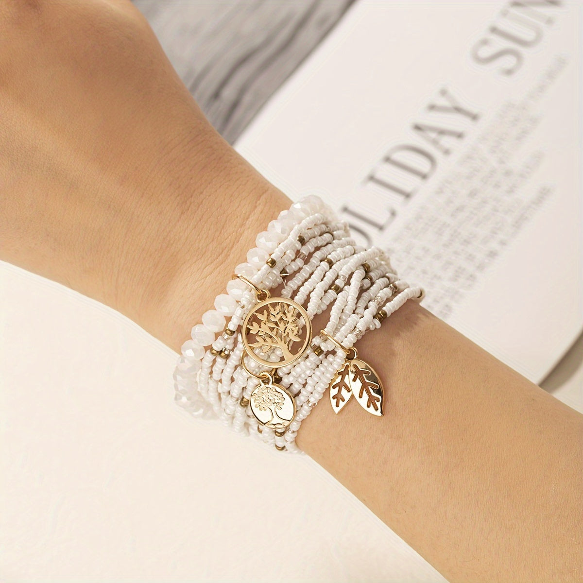 Natur BOHO Armbandset