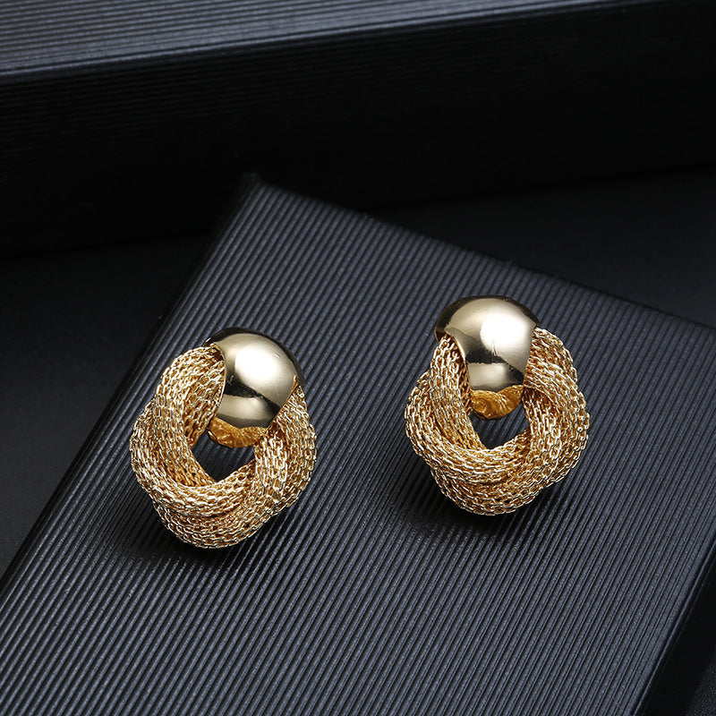 Vintage Twisted Circle Earrings