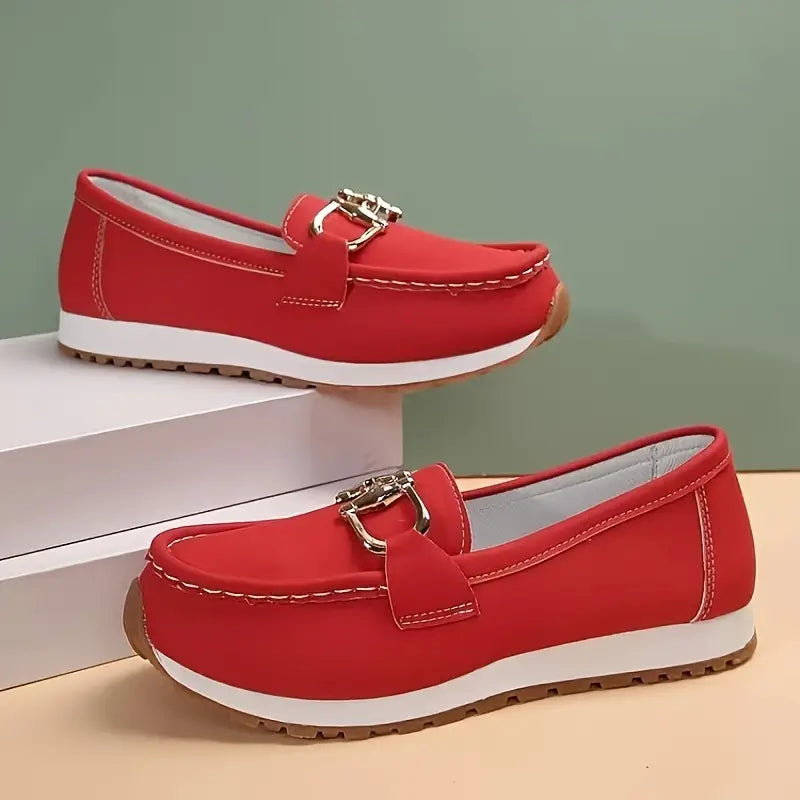 Slip-On Loafers with Buckle