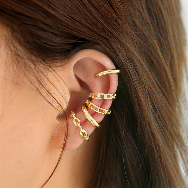 Trendy Clip Leaves Earrings