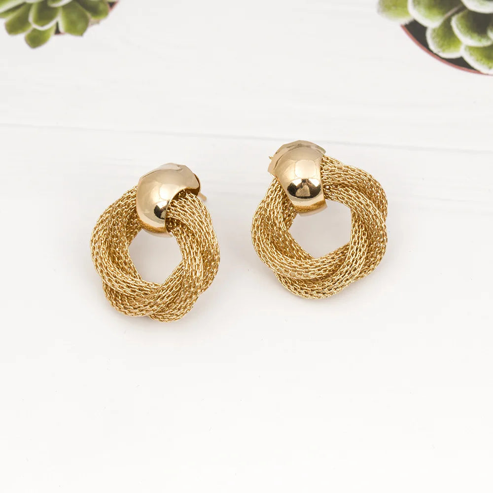 Vintage Twisted Circle Earrings