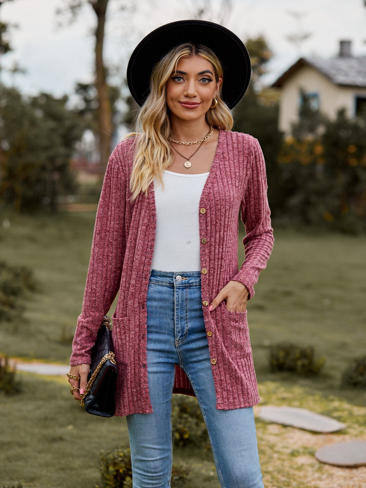 Chic Ribbed Cardigan