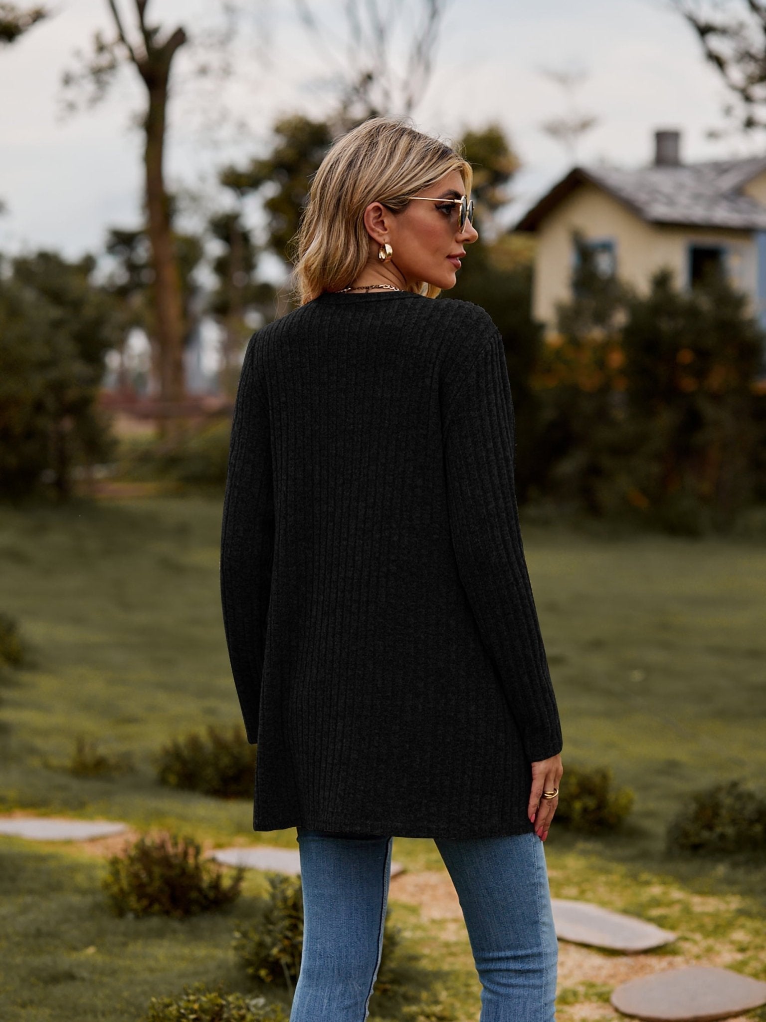 Chic Ribbed Cardigan