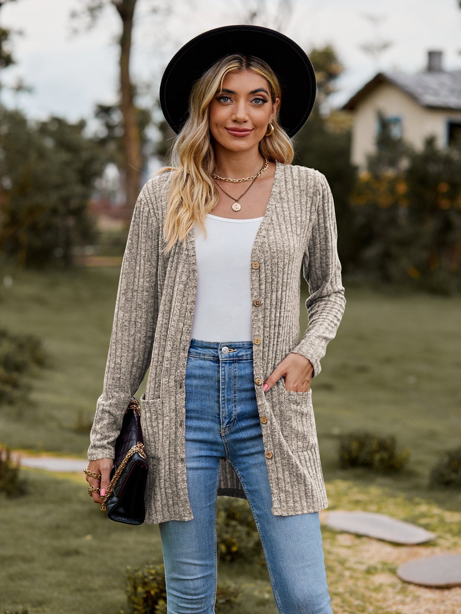 Chic Ribbed Cardigan