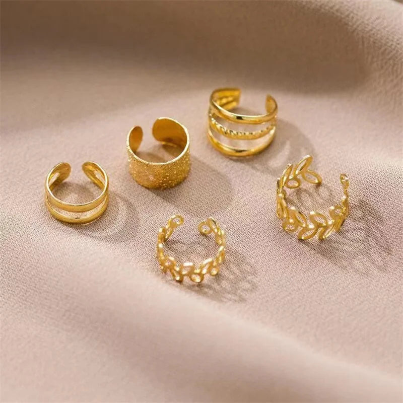 Trendy Clip Leaves Earrings