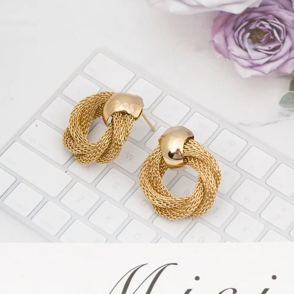 Vintage Twisted Circle Earrings