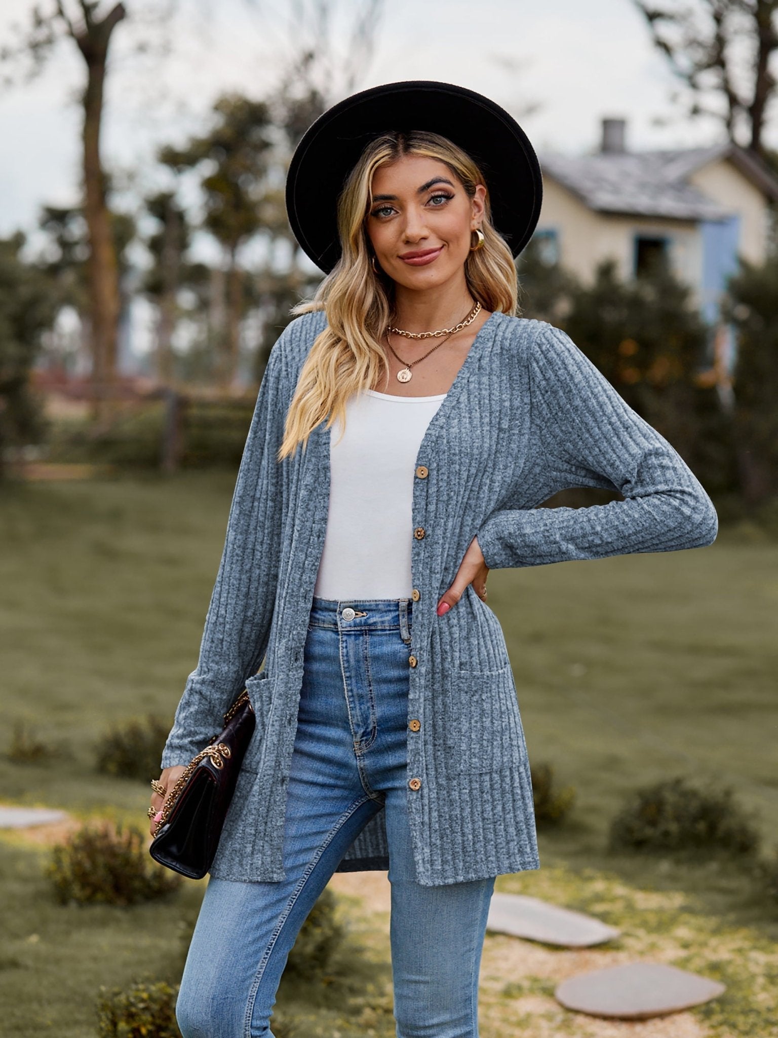 Chic Ribbed Cardigan