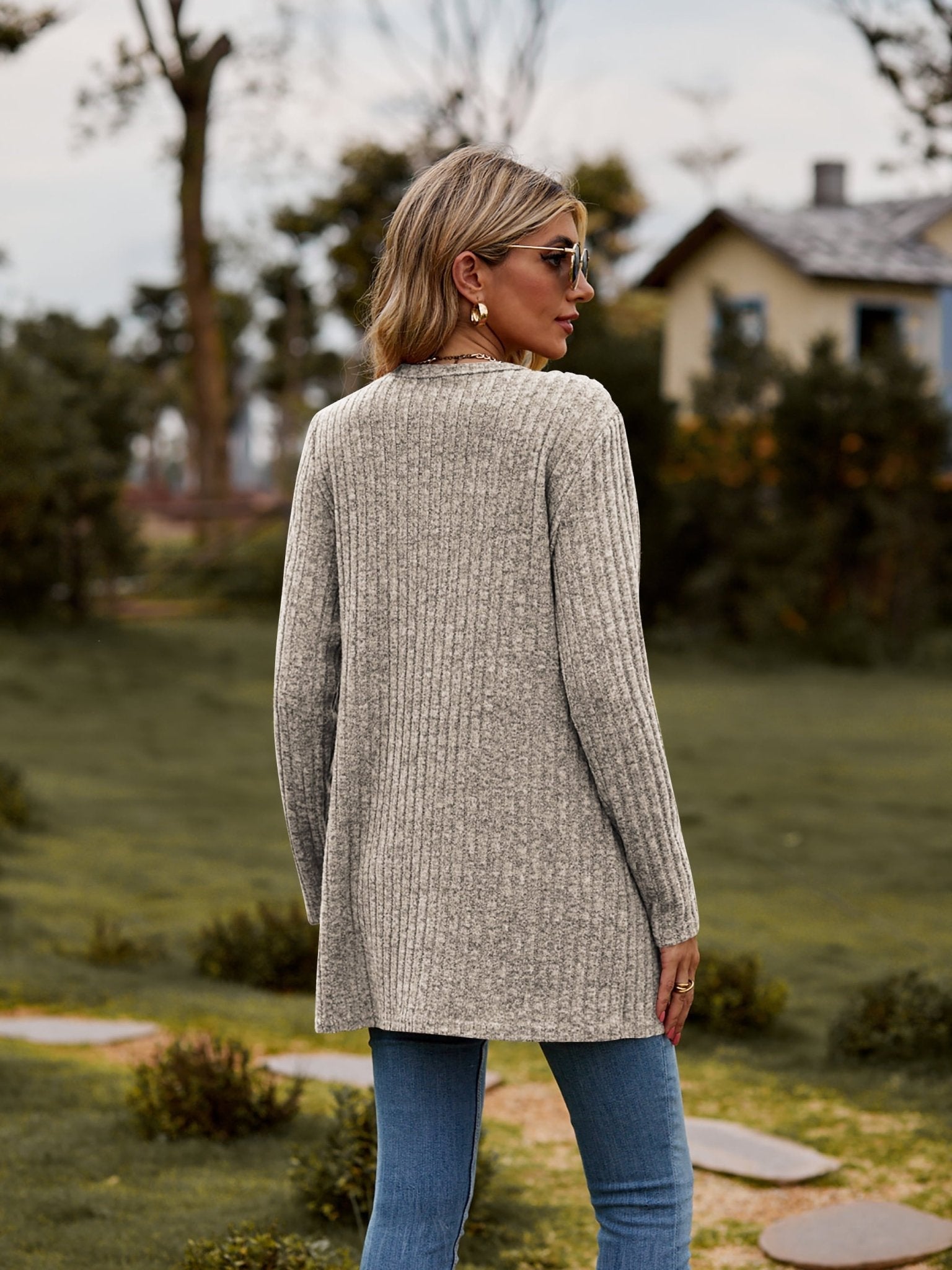 Chic Ribbed Cardigan