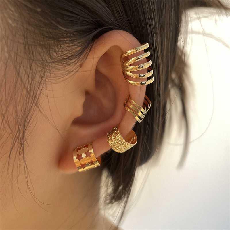 Trendy Clip Leaves Earrings